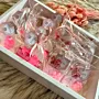 Baby Shower Soap Favors - Pink Bow & Flower Lace - 8x8x3 cm thumbnail