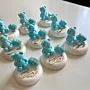 Personalized Baby Shower Soap Favors - Blue Bear Clear Box - 8x8x3 cm thumbnail