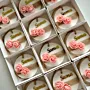 Handmade Personalized Baby Shower Soap Favors with Custom Colors & Scents - Double Pink Roses