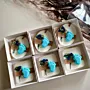 Baby Shower Soap Favors - Blue Footprint Flower Bouquet - 8x8x3 cm thumbnail
