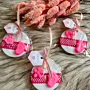 Handmade Personalized Baby Shower Soap Favors with Custom Colors & Scents - Pink Footprint & Ribbon
