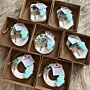 Handmade Personalized Baby Shower Soap Favors with Custom Colors & Scents - Blue Footprint Tag
