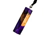 Purple Epoxy Olive Wood Handmade Resin Pendant Necklace