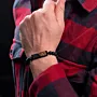 Black Epoxy Olive Wood Handmade Resin Statement Bracelet