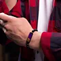 Purple Epoxy Olive Wood Handmade Resin Statement Bracelet