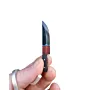 Knife Pendant Organic Wood Blue Epoxy Handmade Necklace