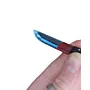 Knife Pendant Organic Wood Blue Epoxy Handmade Necklace