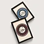 Personalized Arabic Name Mandala Frame in Blue and Burgundy – Multiple Sizes