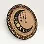 Moon Phase Ramadan Mandala Wall Art in Black and Gold – Multiple Sizes