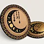 Moon Phase Ramadan Mandala Wall Art in Black and Gold – Multiple Sizes