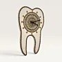 Tooth-Shaped Mandala Wall Clock in White and Blue – Multiple Sizes