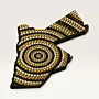 Handmade Jordan Map Wall Art in Gold Dot Mandala Design