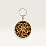 Hand-Painted Wooden Mandala Keychain in Assorted Designs