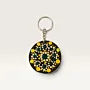 Hand-Painted Wooden Mandala Keychain in Assorted Designs
