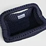 Handmade Grey Medium Crochet Clutch in Premium Macrame Yarn