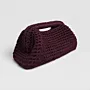 Royal Burgundy Medium Crochet Clutch in Premium Macrame Yarn