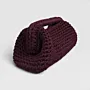Royal Burgundy Medium Crochet Clutch in Premium Macrame Yarn