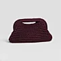 Royal Burgundy Medium Crochet Clutch in Premium Macrame Yarn