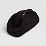 Dark Brown Medium Crochet Clutch in Premium Macrame Yarn