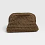 Golden Caramel Small Crochet Clutch in Premium Macrame Yarn