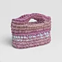Handmade Mini Multi Pink Crochet Handbag in Eco T-Shirt Yarn