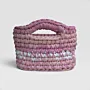 Handmade Mini Multi Pink Crochet Handbag in Eco T-Shirt Yarn