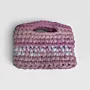 Handmade Mini Multi Pink Crochet Handbag in Eco T-Shirt Yarn