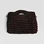 Handmade Small Brown Crochet Handbag in Eco T-Shirt Yarn
