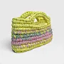 Medium Spring Blossom Crochet Handbag in Eco T-Shirt Yarn