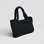 Handmade Large Black Crochet Tote Bag in Eco T-Shirt Yarn