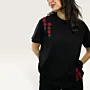Balat Tiles Hand-Embroidered T-Shirt with Size Options Heritage Design