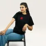 Reesh Feather Hand-Embroidered T-Shirt with Size Options
