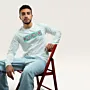 Fairuz Hand-Embroidered Long Sleeve T-Shirt with Size Options