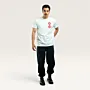 Bir Saba'a Azhar Flower Hand-Embroidered T-Shirt with Size Options
