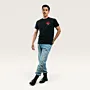 Qalb Heart Hand-Embroidered T-Shirt with Size Options Heritage Design