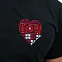Qalb Heart Hand-Embroidered T-Shirt with Size Options Heritage Design