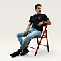 Qalb Heart Hand-Embroidered T-Shirt with Size Options Heritage Design