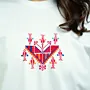 Qiladet Ghazzeh Necklace of Gaza Embroidered T-Shirt with Size Options