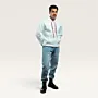 Ramallah Hand-Embroidered Zip-Up Jacket with Size Options