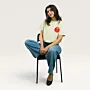 Rumman Beige Hand-Embroidered T-Shirt with Size Options