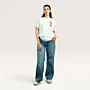 Bir Saba'a Azhar Flower Hand-Embroidered T-Shirt with Size Options