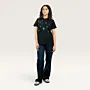 Saruat Cypress Hand-Embroidered T-Shirt with Size Options