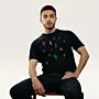 Saruat Cypress Hand-Embroidered T-Shirt with Size Options