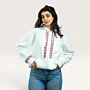 Ramallah Hand-Embroidered Zip-Up Jacket with Size Options