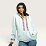 Ramallah Hand-Embroidered Zip-Up Jacket with Size Options