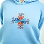 Ward Gaza Gazas Flower Hand-Embroidered Hoodie with Size Options
