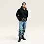 Rumi Rumi Flower Hand-Embroidered Hoodie with Size Options