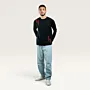 Balat Tiles Hand-Embroidered Long Sleeve T-Shirt with Size Options