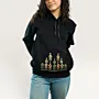 Rumi Rumi Flower Hand-Embroidered Hoodie with Size Options