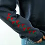Jouri Flower Hand-Embroidered Hoodie with Size Options Heritage Design
